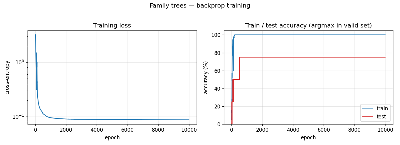 training curves
